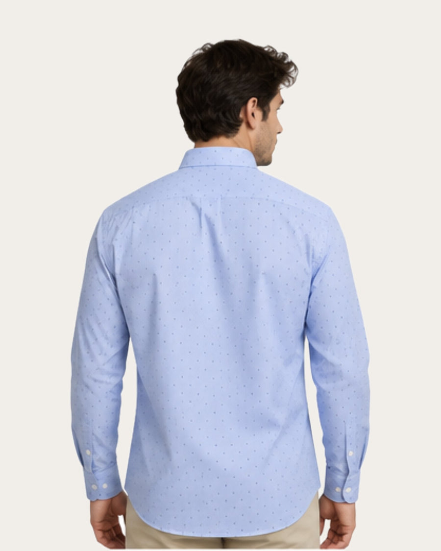 Camisa Hombre Silvino Azul Sport Con bolsillo · foto 4