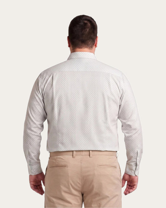 Camisa Hombre Smart Diseño Gris Claro
