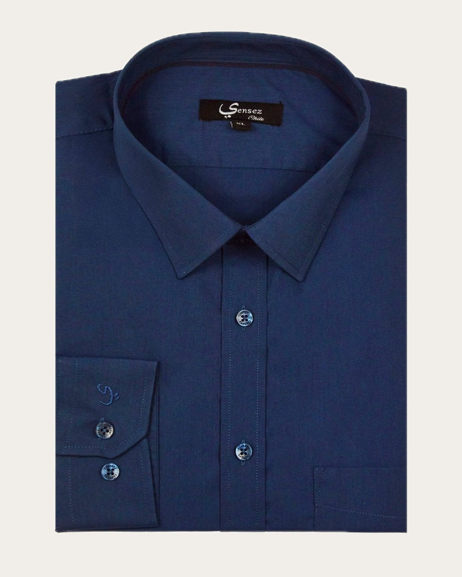 Camisa Hombre Trevira Azul Marino · foto 1