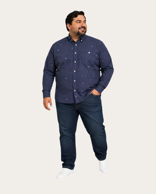 Camisa Hombre Villela Diseño Azul