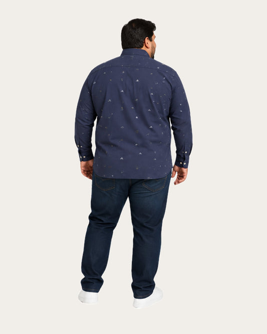 Camisa Hombre Villela Diseño Azul