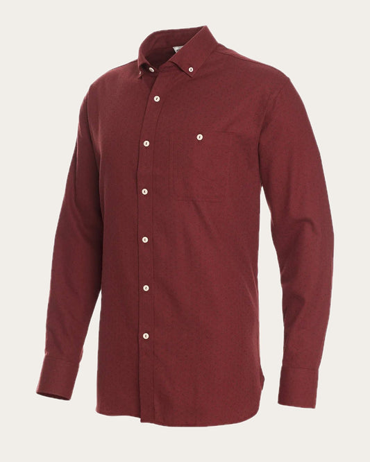 Camisa Hombre Villela Diseño Burdeo