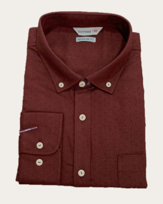 Camisa Hombre Villela Diseño Burdeo