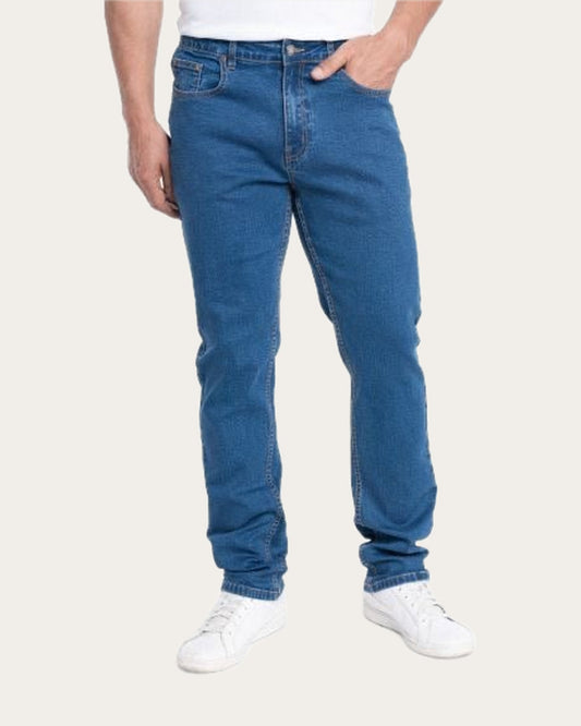 Jeans Pantalón Hombre Denim Spandex Slim Fit Azul KT