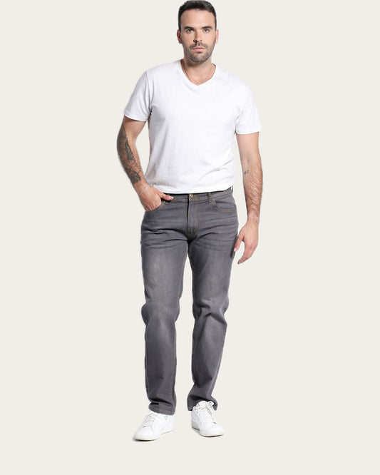 Pantalon Hombre Jeans Gris Oscuro Slim Fit Berlin PT